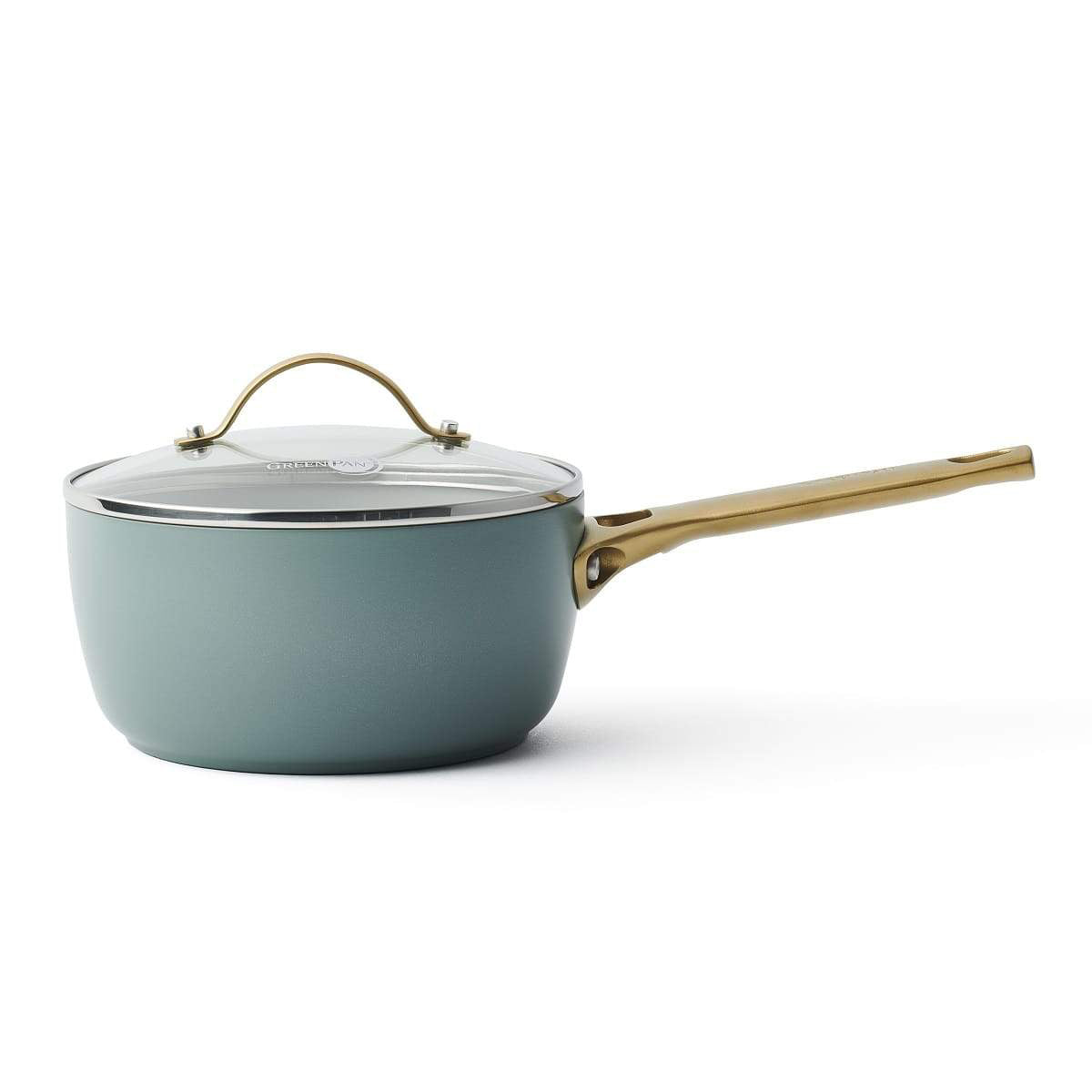 Greenpan Padova Saucepan with Lid Smokey Sky Blue 18cm (2L) | Minimax