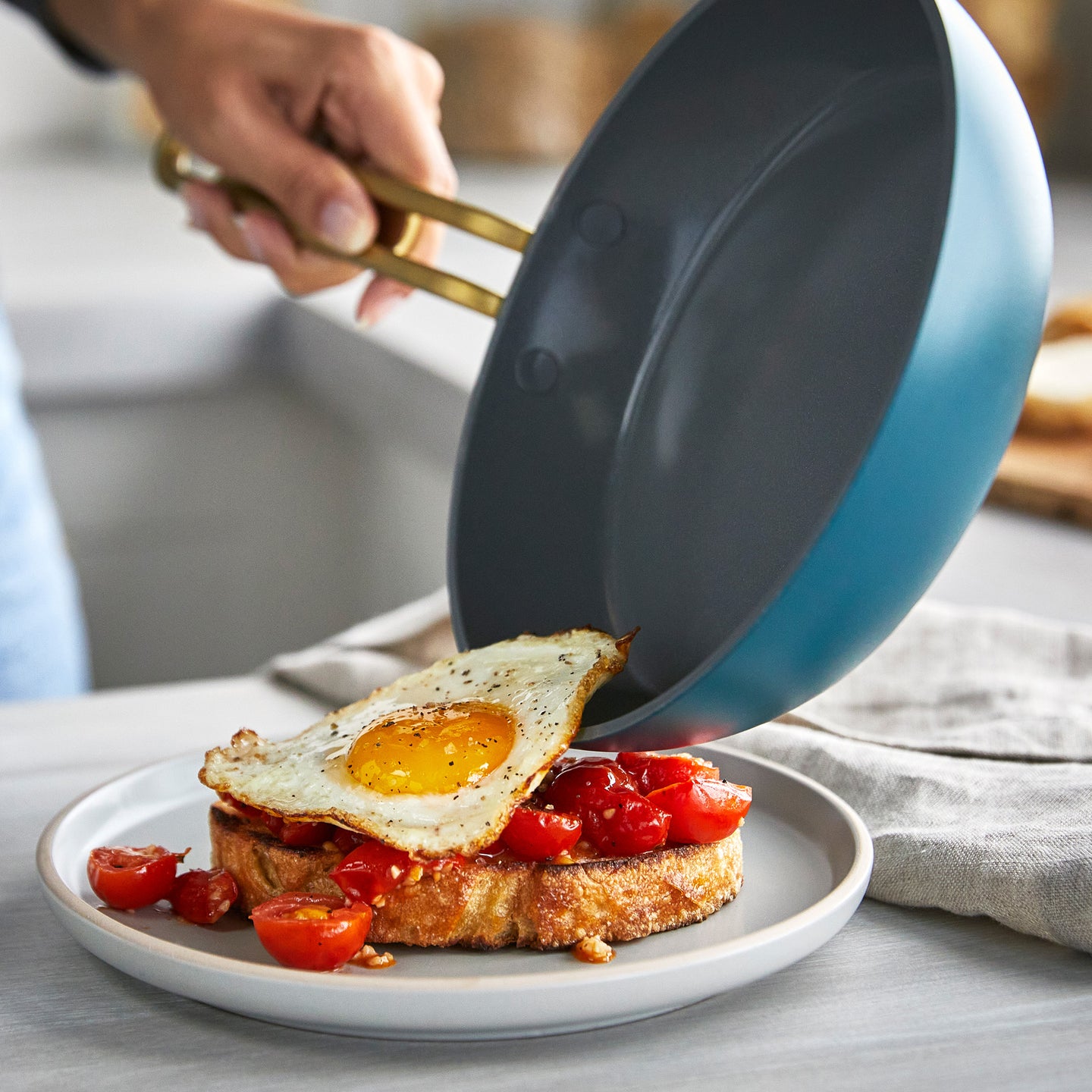 GreenPan™ Stanley Tucci™ Ceramic Nonstick Frypan Venetian Teal 20cm | Minimax