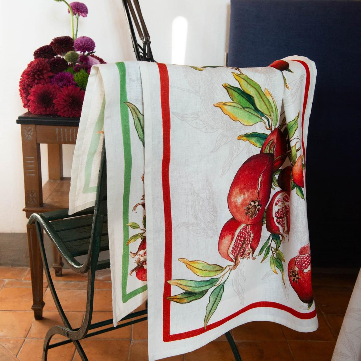 Tessitura Toscana Telerie Zakuro Pomegranate Rosso Linen Tea Towel 50x70CM
