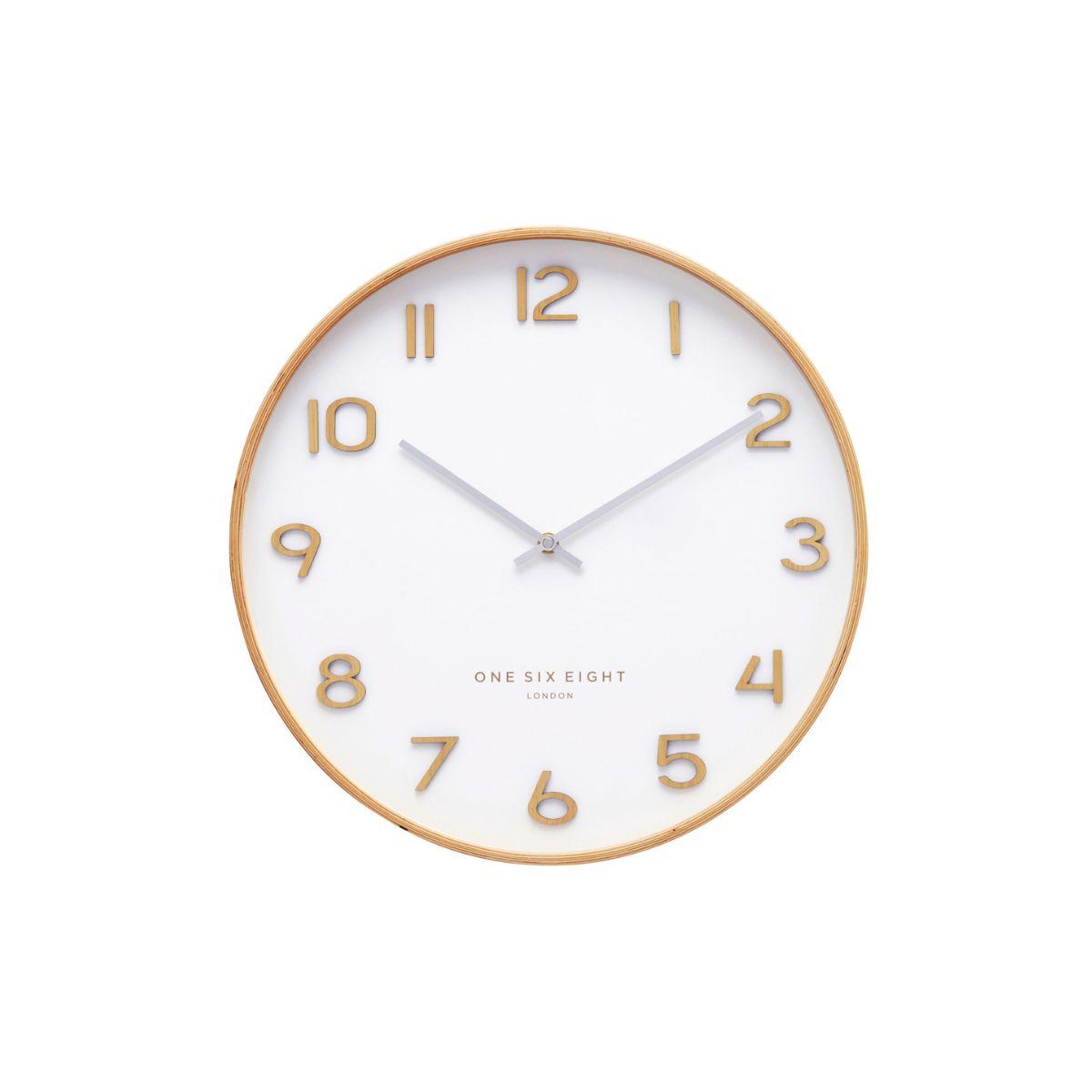Clock Obsession  Wallace Wood Clock White 30cm