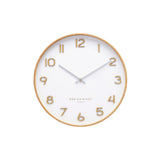 Clock Obsession  Wallace Wood Clock White 30cm