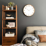 One Six Eight London Scarlett Wood Wall Clock White 35cm | Minimax