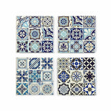 Swing Gifts Harlow Square Ceramic Coaster Blue (Set of 4) | Minimax
