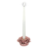 Swing Gifts Ceramic Candle Holder Spring Pink 11x5.5cm Rose | Minimax - with a candle
