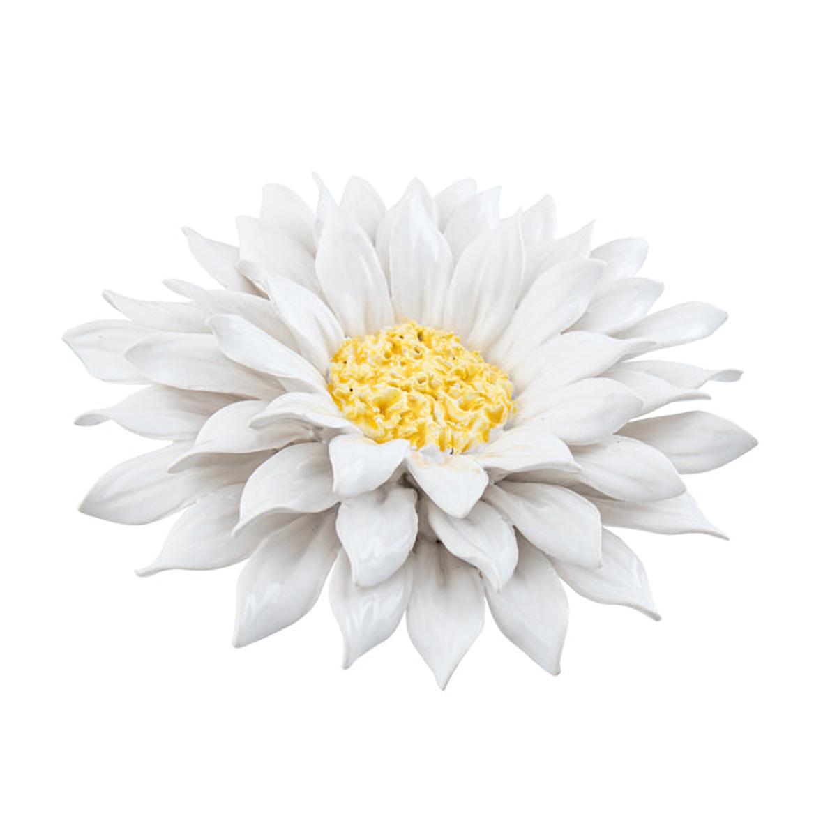 Swing Gifts Ceramic Spring Decorative Daisy Flower White 16x4.5cm | Minimax