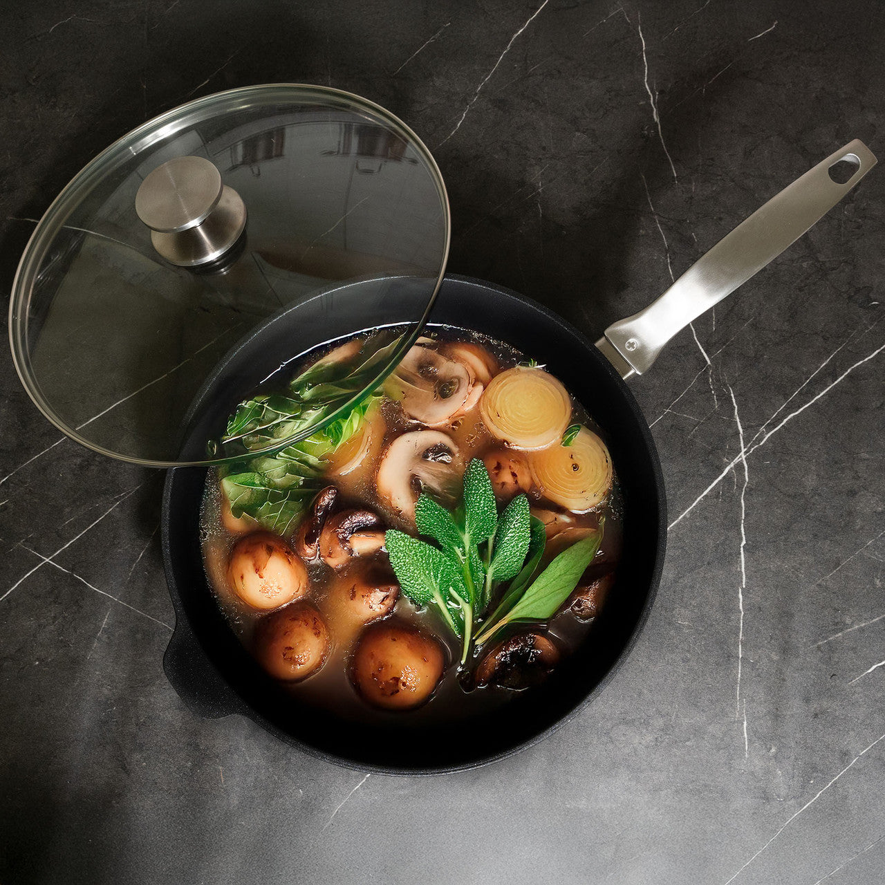 Swiss Diamond CXD Induction Saute Pan with Lid 28cm