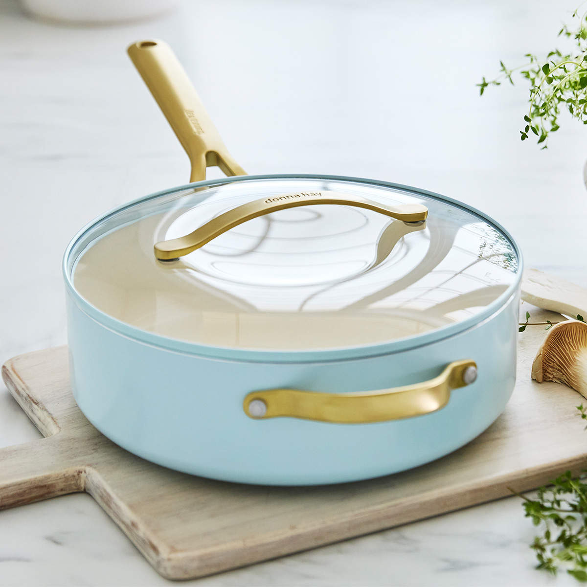 Donna Hay by GreenPan Ceramic Non-Stick Sauté Pan with Lid, 26CM/4.2L