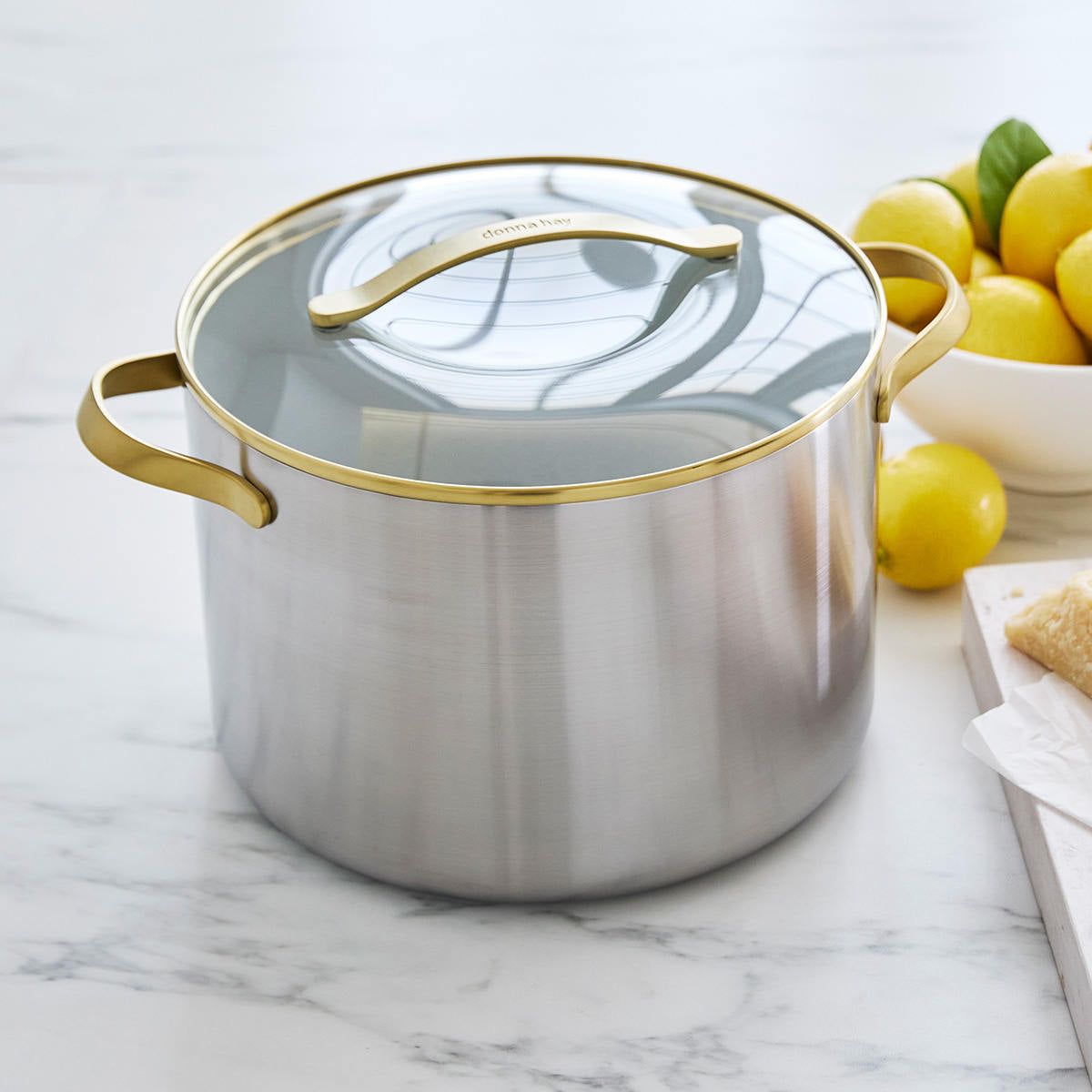 Donna Hay by GreenPan 3-Ply Stainless Steel Stockpot with Lid, 26CM/9.5L