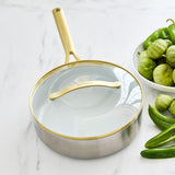 Donna Hay by GreenPan 3-Ply Stainless Steel Sauté Pan with Lid, 26CM/3.9L