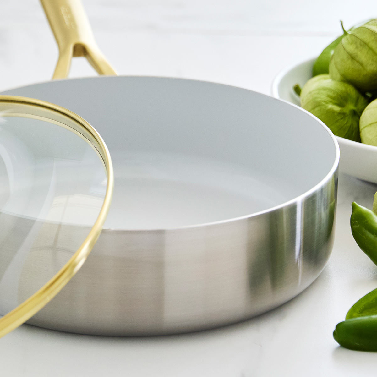 Donna Hay by GreenPan 3-Ply Stainless Steel Sauté Pan with Lid, 26CM/3.9L