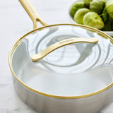 Donna Hay by GreenPan 3-Ply Stainless Steel Sauté Pan with Lid, 26CM/3.9L
