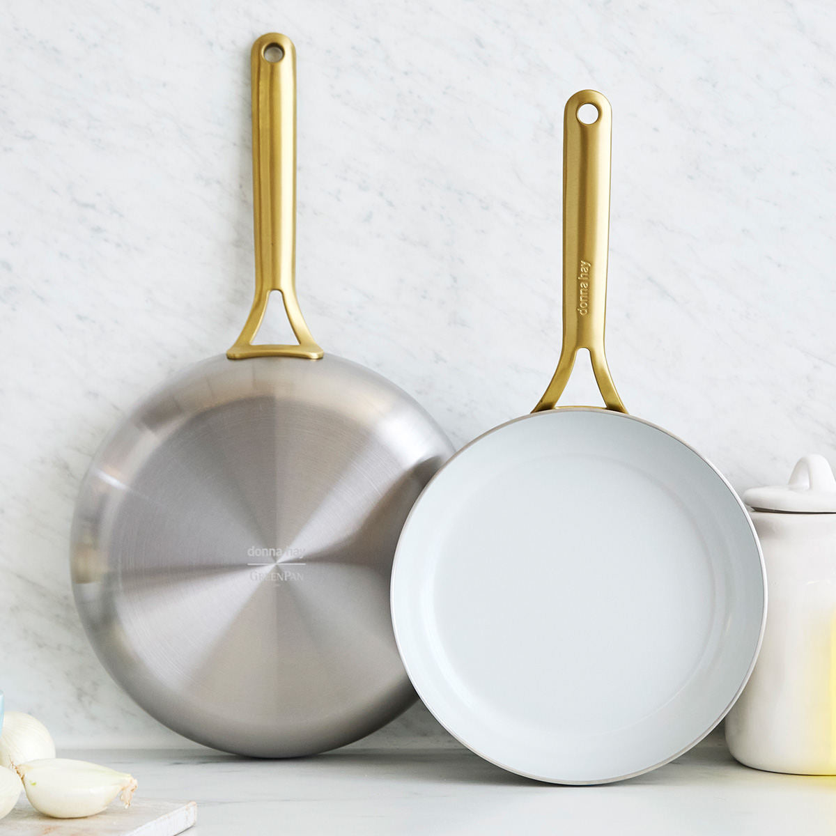 Donna Hay by GreenPan 3-Ply Stainless Steel 2-Piece Frypan Set, 24CM and 28CM