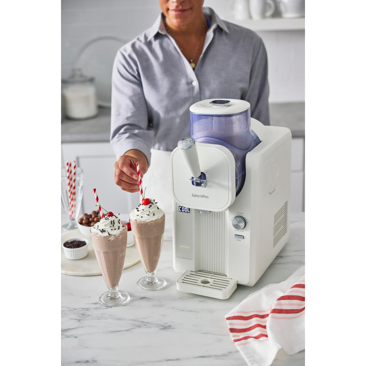 GreenPan Frost Ice-Cream & Slushie Maker Cream 1.9L