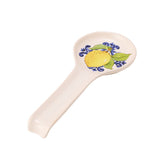 Ceramiche Cuore Sicilian Lemon Spoon Rest – angled front view