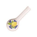 Ceramiche Cuore Sicilian Lemon Spoon Rest – angled front view