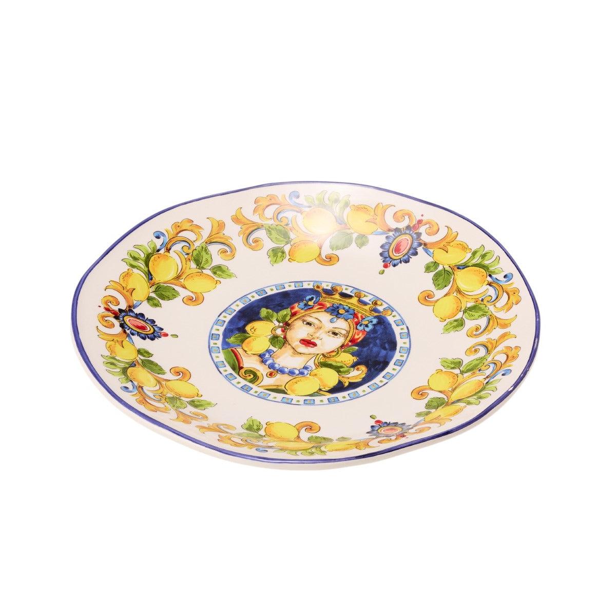 Ceramiche Cuore Sicilian Round Plate 29cm – top view of design