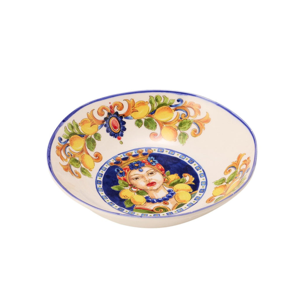 Ceramiche Cuore Sicilian Donna Soup Plate 22cm