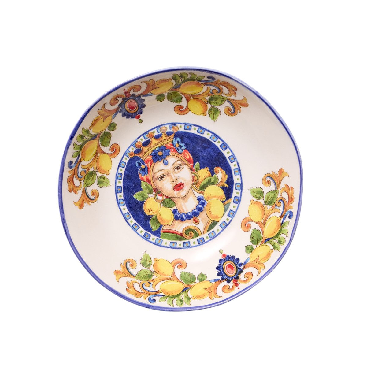 Ceramiche Cuore Sicilian Donna Soup Plate 22cm