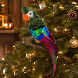 Pure Christmas Glitter Sequin Parrot Green 45cm | Minimax