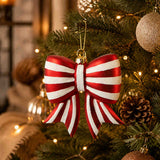 Florabelle Striped Bow Hanging Decoration 10cm | Minimax