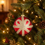 Bow Bauble Red/Gold 12cm | Minimax
