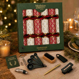 Mistletoe & Merry Deluxe Foiled Pattern Cracker Red/Cream 35cm (Set of 6) | Minimax