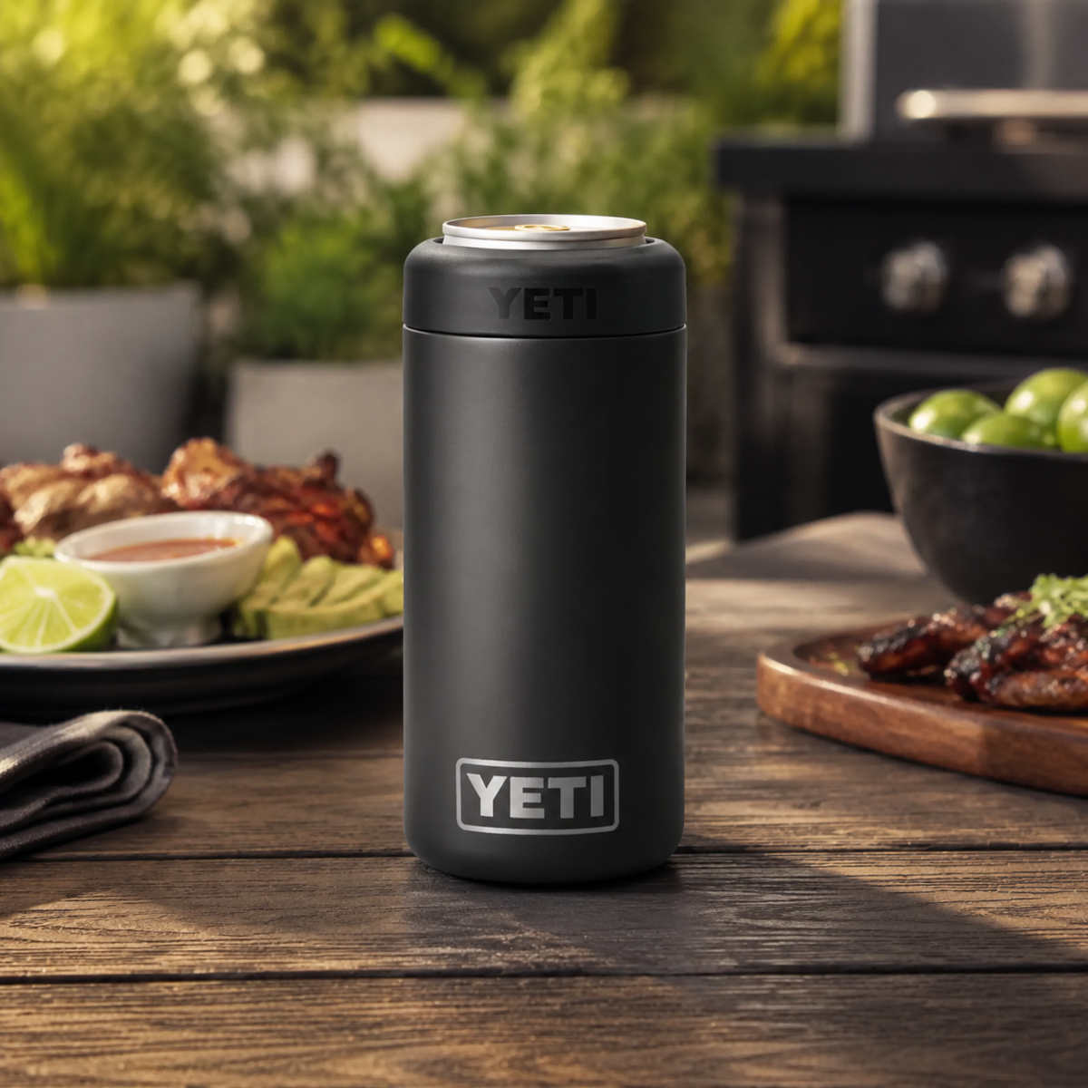 YETI Rambler Colster Slim Can Cooler Black 250ml | Minimax