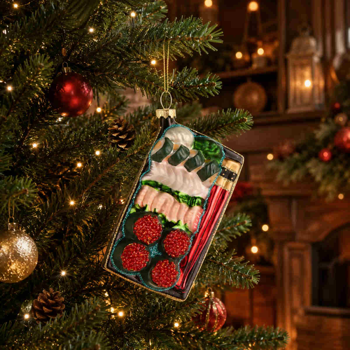 Sushi Bento Box Christmas Decoration 10cm | Minimax