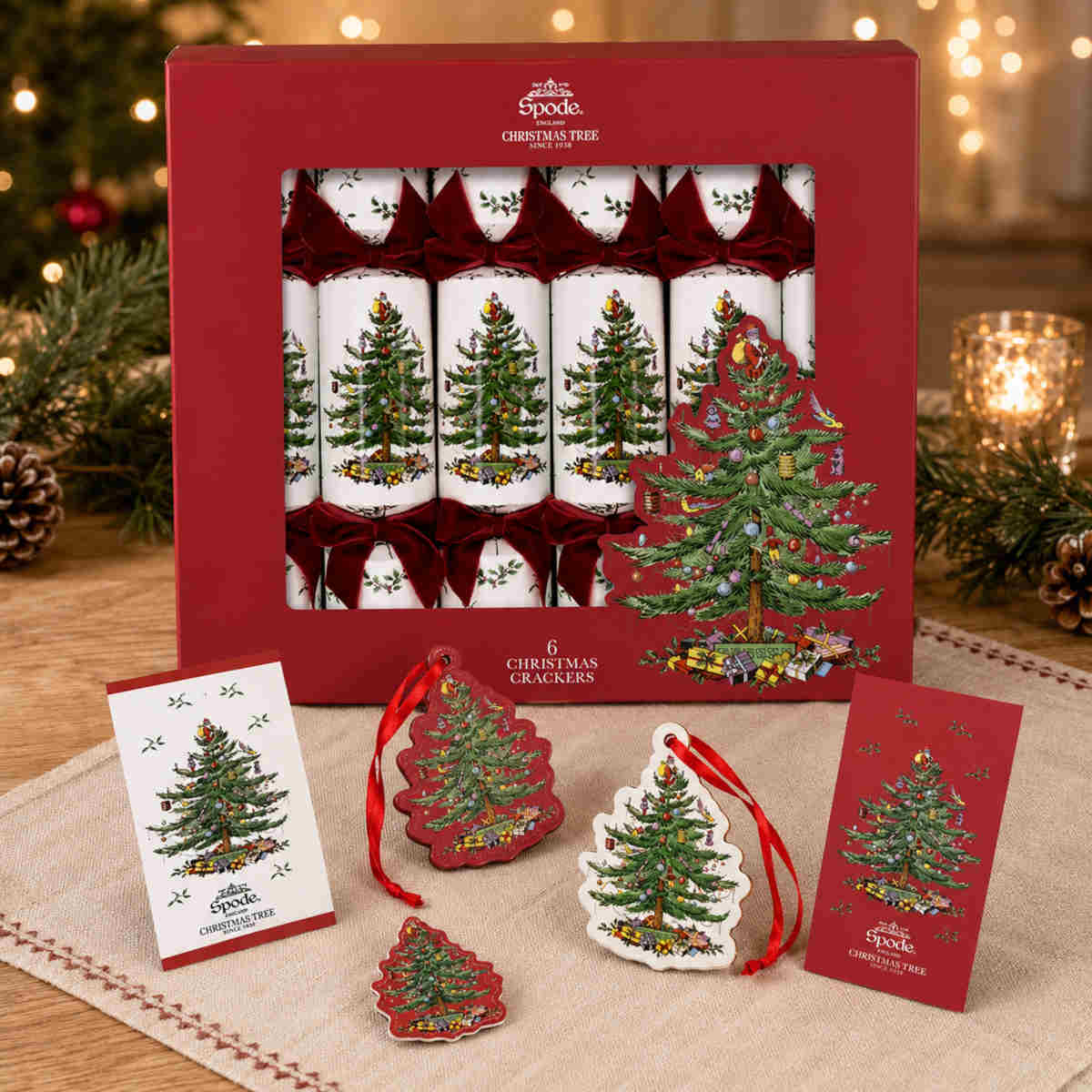Spode Christmas Tree Cracker 32cm (Set of 6) | Minimax