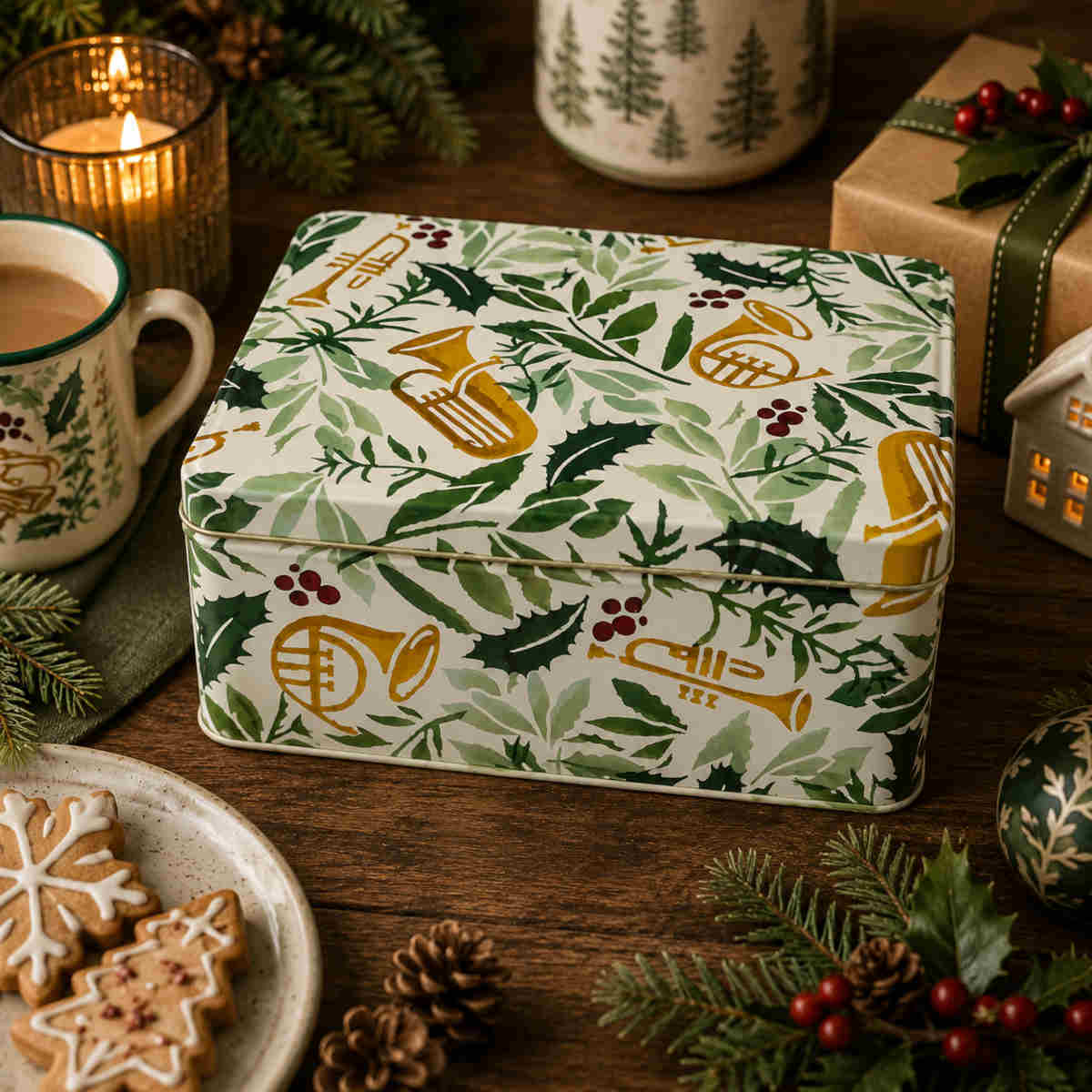 Emma Bridgewater Bring in the Green Biscuit Tin | Minimax