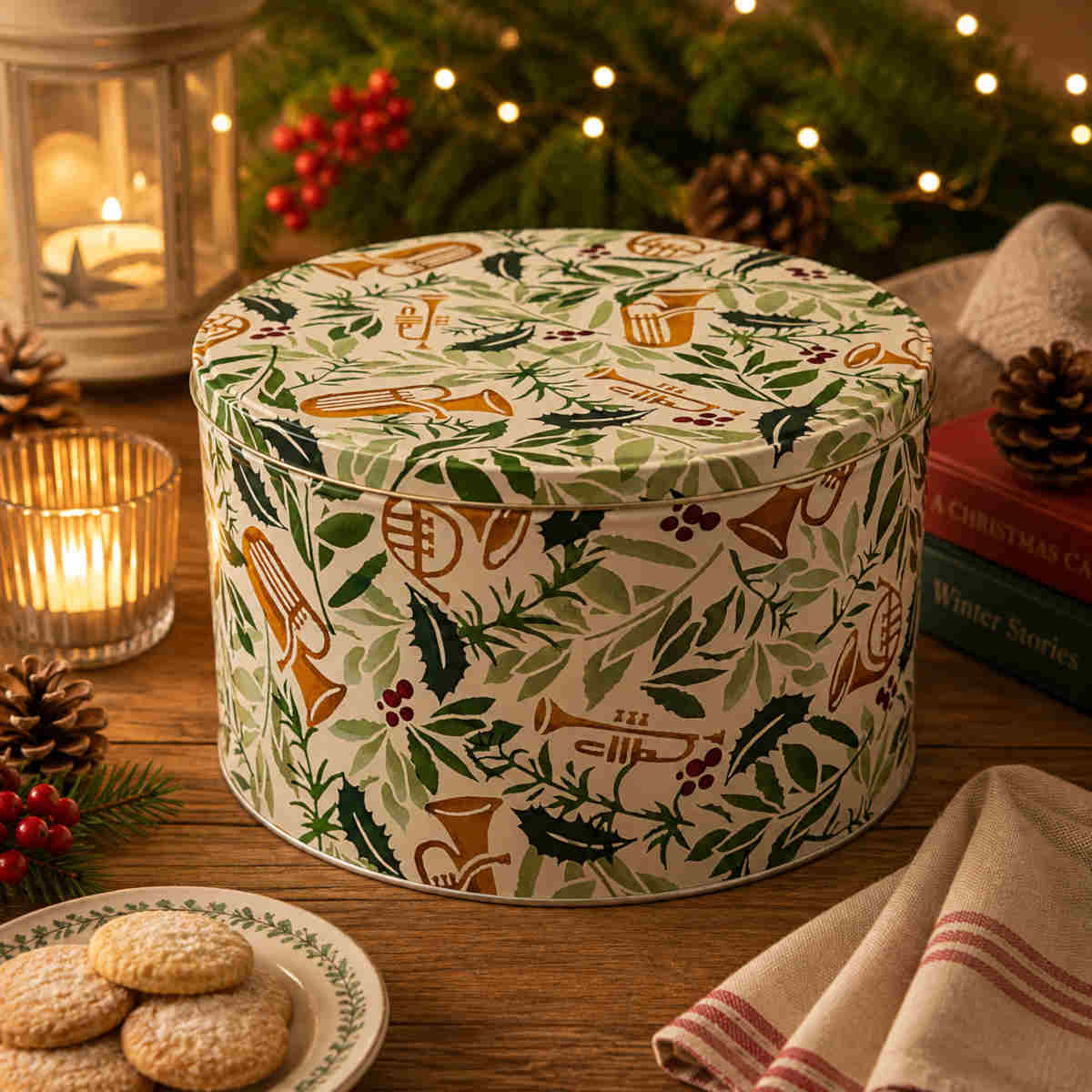 Emma Bridgewater Bring In The Green Round Tin Large | Minimax