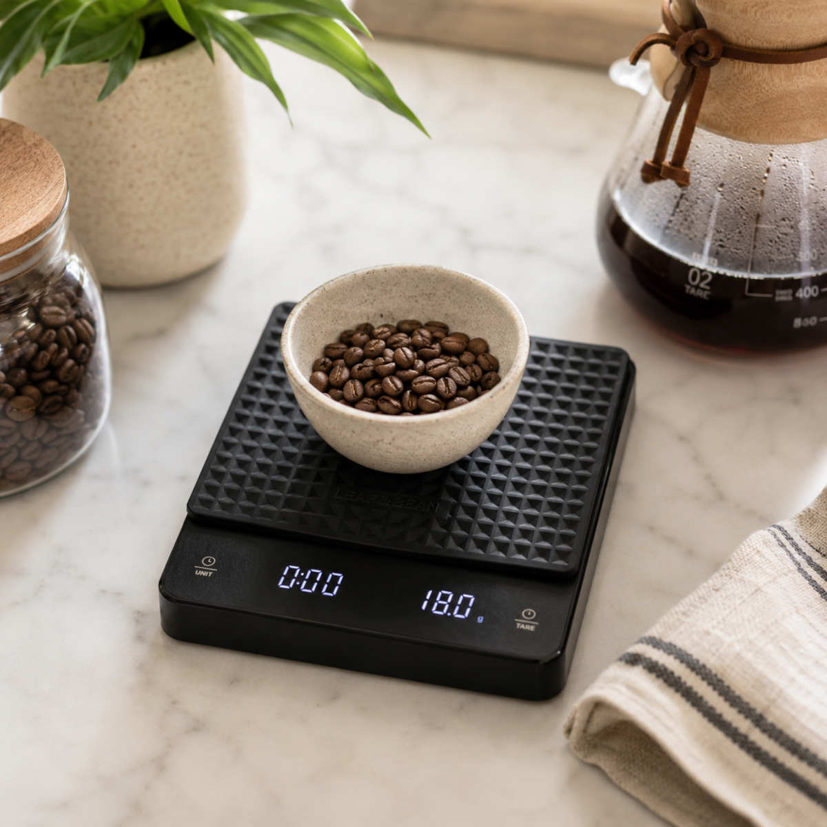 Leaf & Bean Digital Coffee Scale Black 3kg | Minimax
