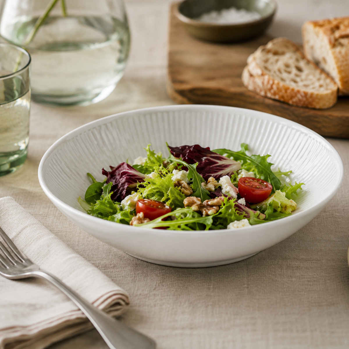 Pillivuyt Plisse Shallow Round Bowl 23cm | Minimax