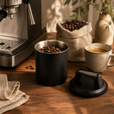 Leaf & Bean Airtight Stainless Steel Canister Black