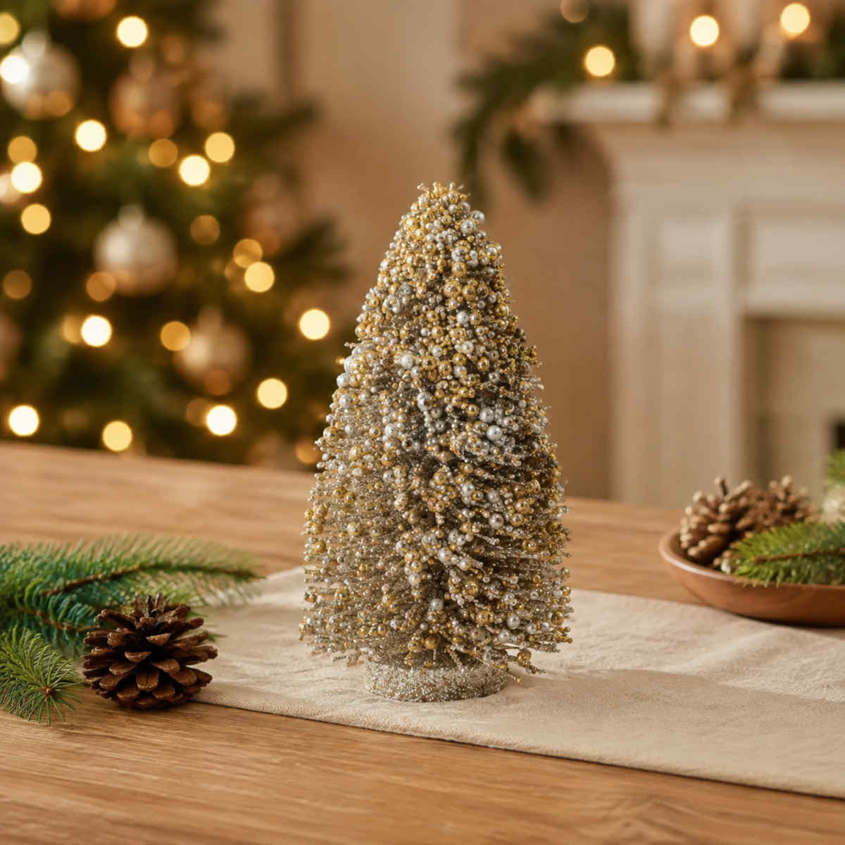 French Country Glow Tree Champagne 12x23cm | Minimax