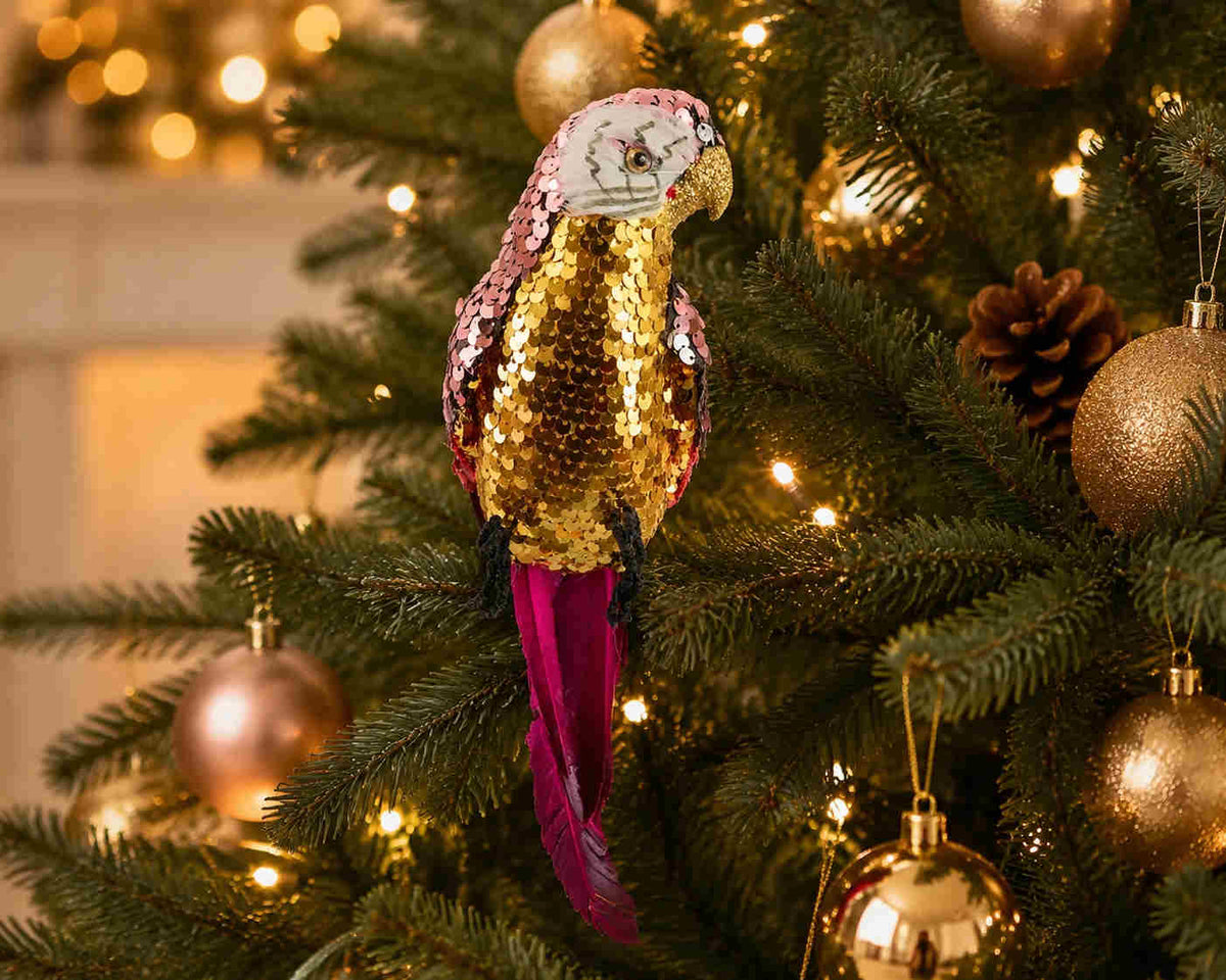 Vixen & Velvet Donatella Sequin Parrot Pink 32cm | Minimax