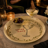 Assemble Dirty Martini Metal Tray Ivory 32 x 4cm
