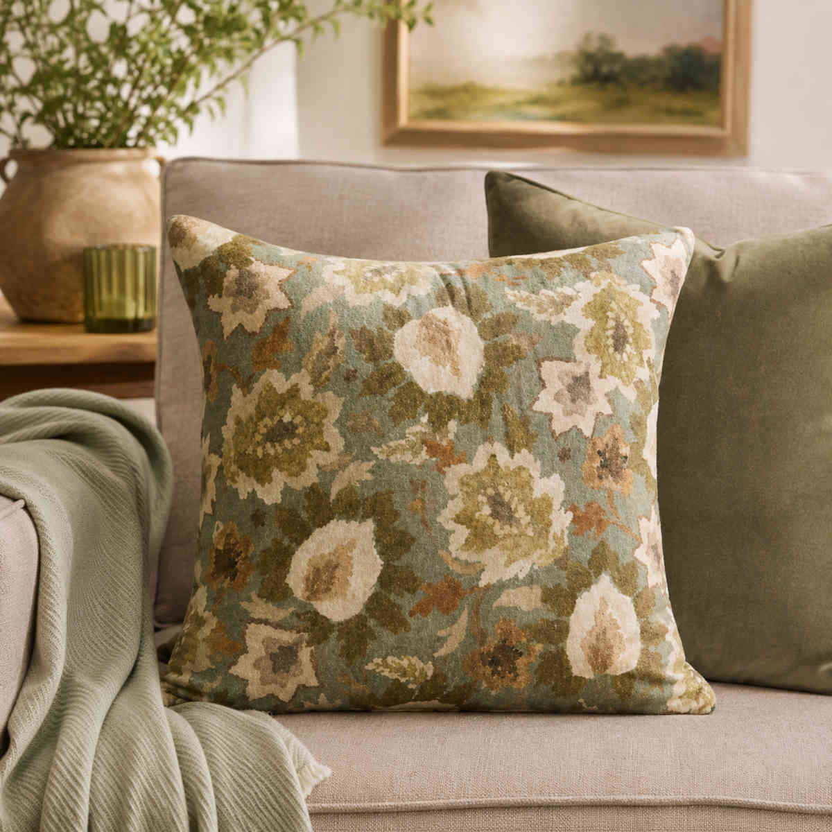 Madras Link Griffith Velvet Olive 55cm
