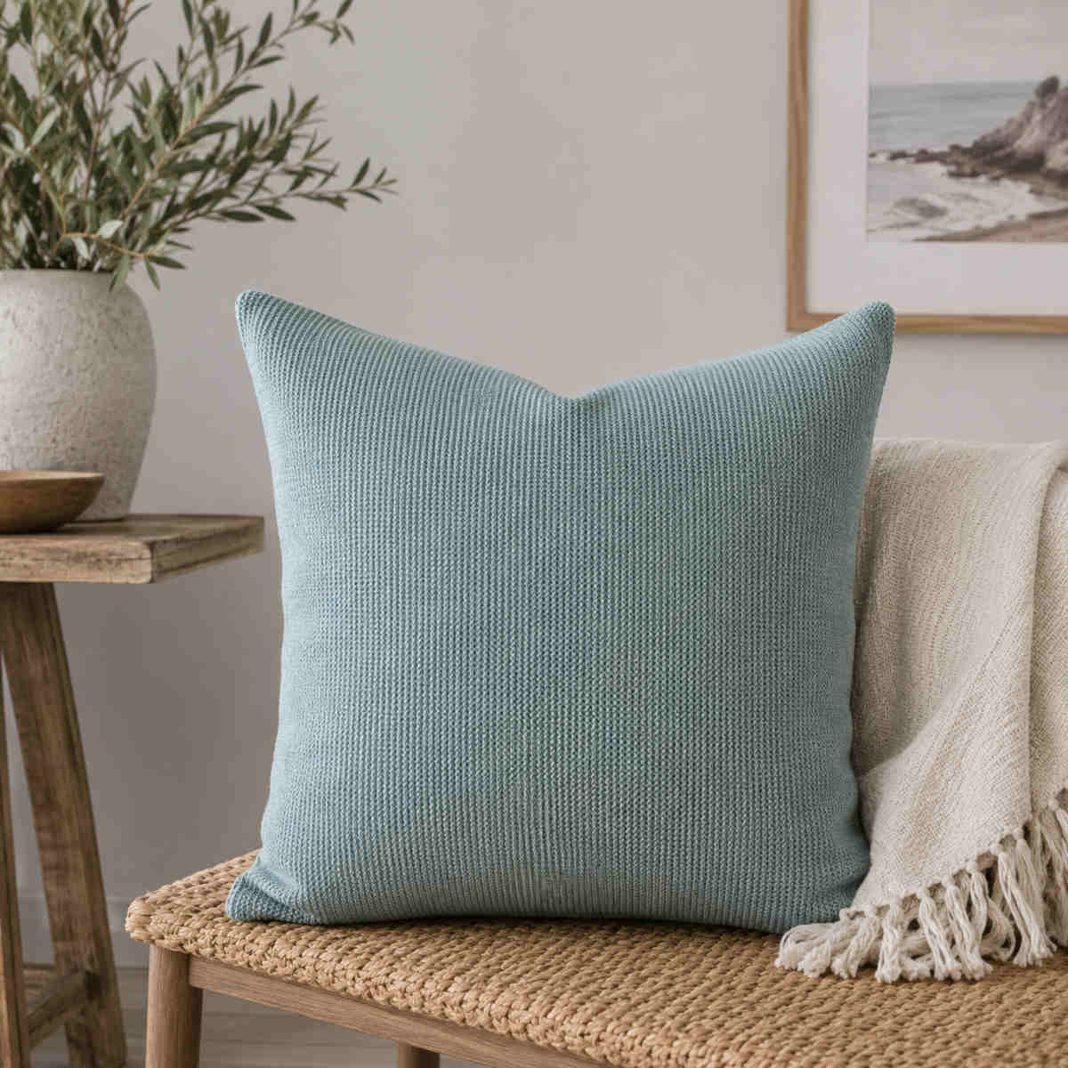 Madras Link Casey Melange Cushion Mist Blue 55cm | Minimax