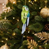 Florabelle Shixi Sequin Budgie Bird Hanging Decor Green 25cm | Minimax