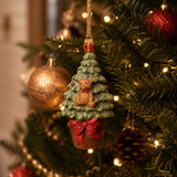 French Country Bear Tree Resin Decor 9cm | Minimax