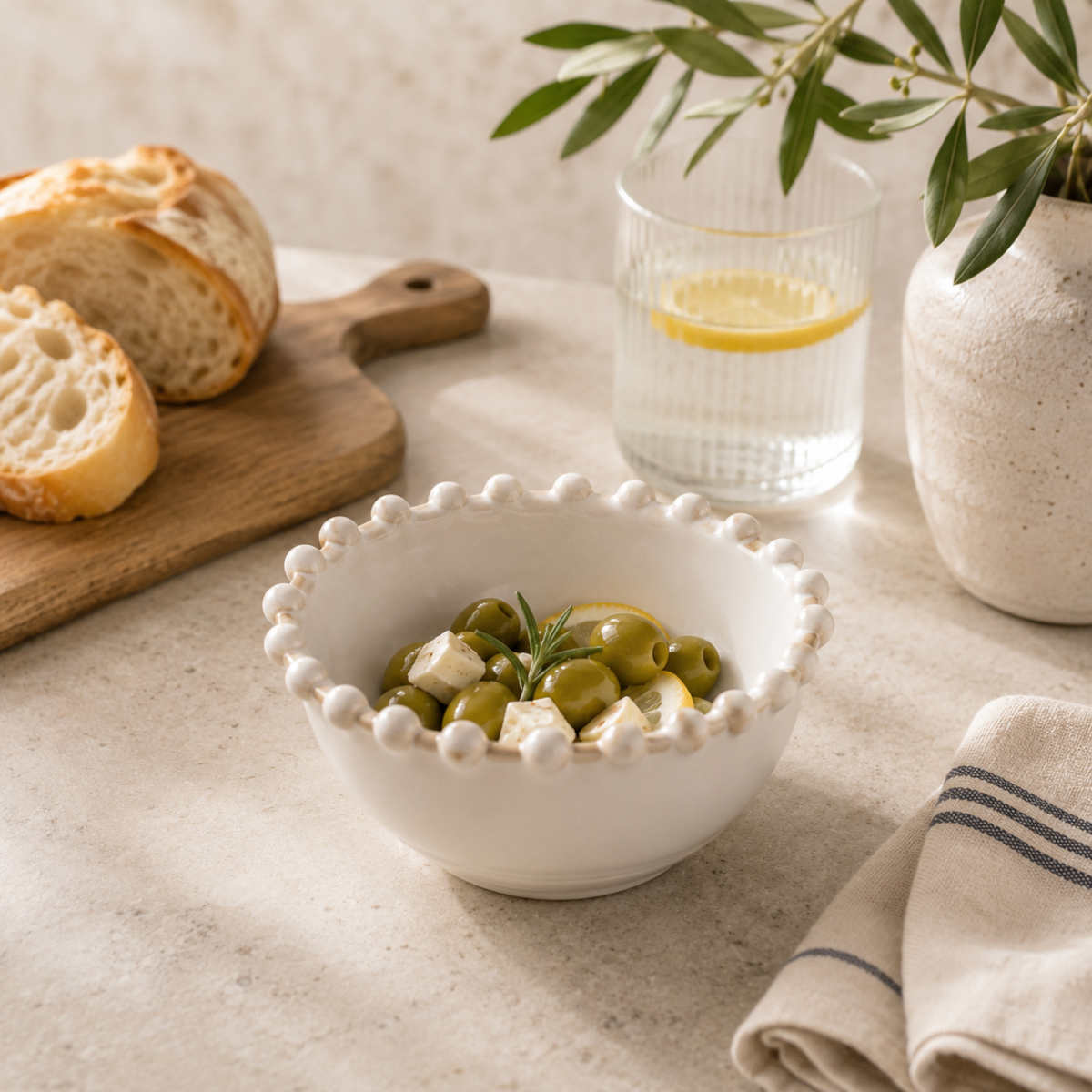 Casero Mini Beaded Bowl Milk 7.5cm | Minimax