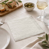 Assemble Embossed Napkin Silver/White 3 Ply 33cm (Pack of 20) | Minimax