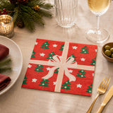 Gala Gift Napkin Red/Pink 3 Ply 33cm (Pack of 20) | Minimax