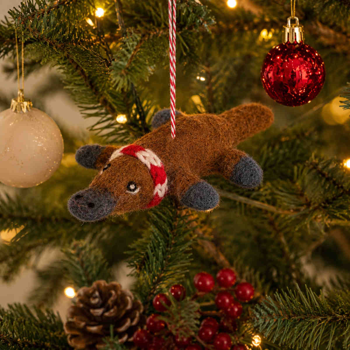 Gifted Hands Felt Pete Platypus Christmas Ornament | Minimax