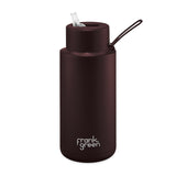 Frank Green Ceramic Reusable Bottle with Straw Lid Chocolate 1L | Minimax
