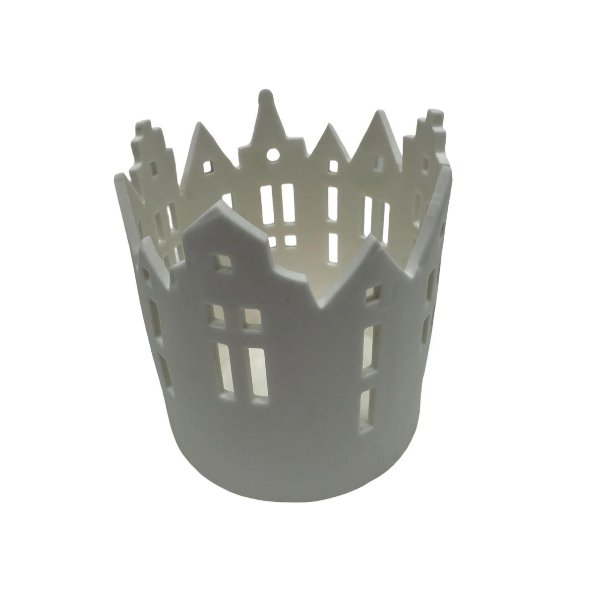 Christmas by Minimax Village Crown Tealight 7x8cm – tealight with house design