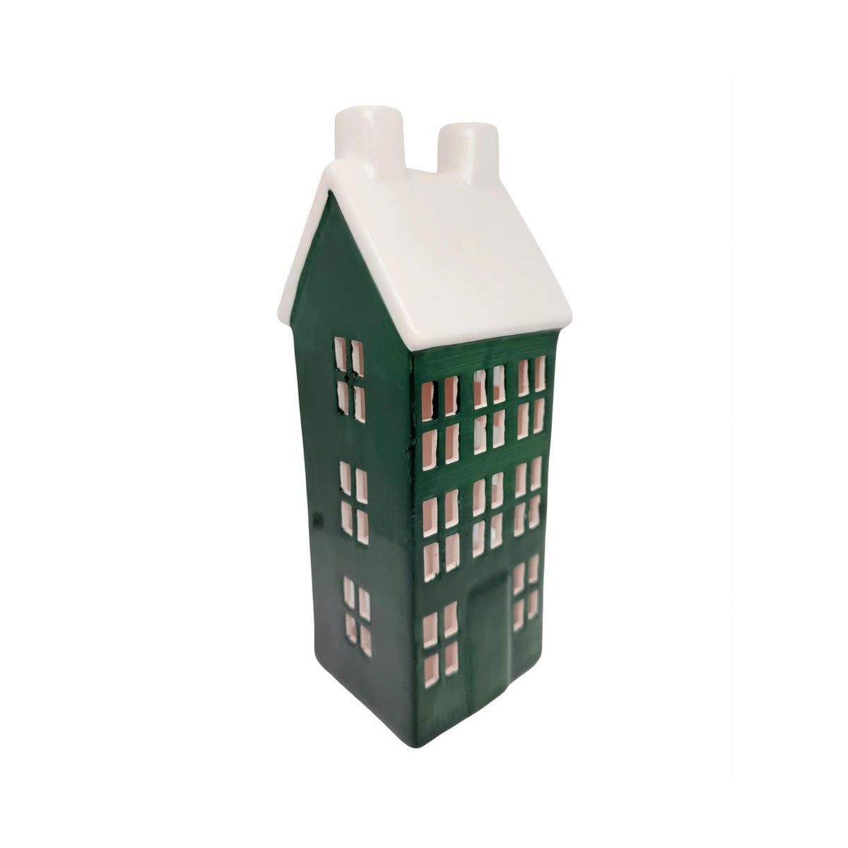 Christmas by Minimax Yule Tealight House Green White – house candle holder 