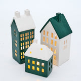 Christmas by Minimax Yule Tealight House Green White – house candle holder 