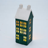 Christmas by Minimax Yule Tealight House Green White – house candle holder 